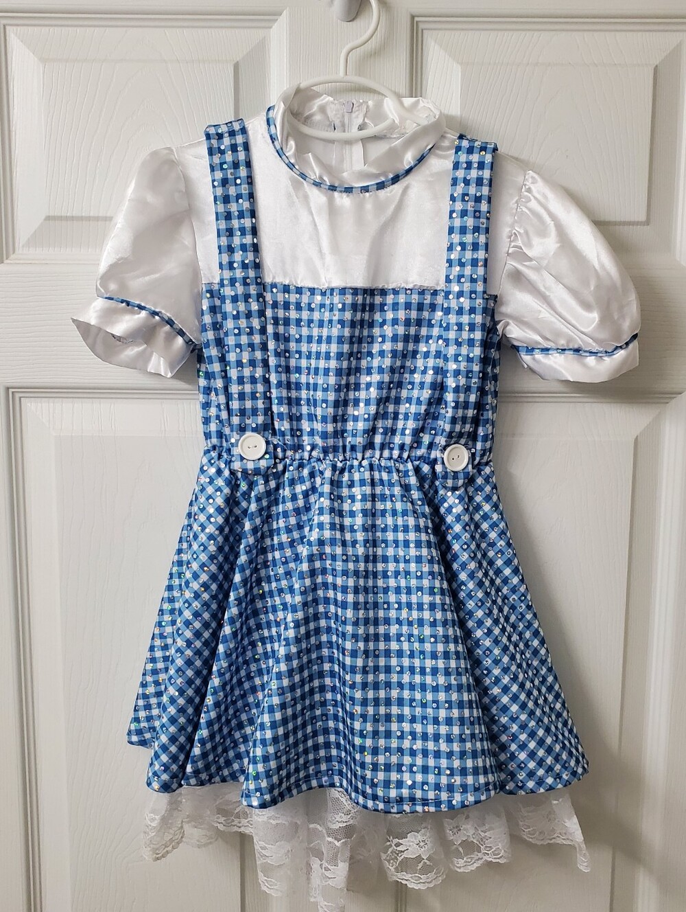 The Wizard Of Oz Dorothy Child Costume Sequin Blue Dress Size S (4-6)